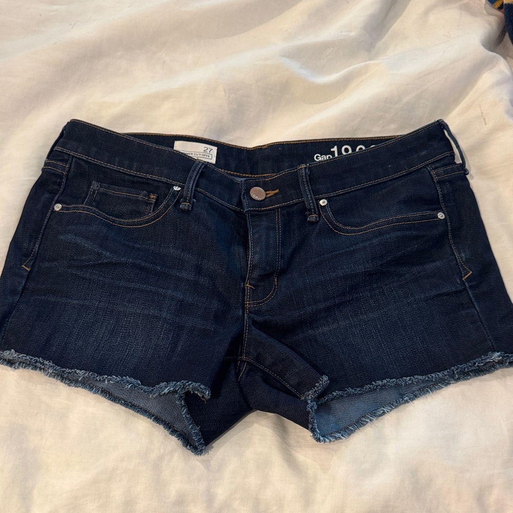 GAP Dark Indigo Denim Cutoff Shorts